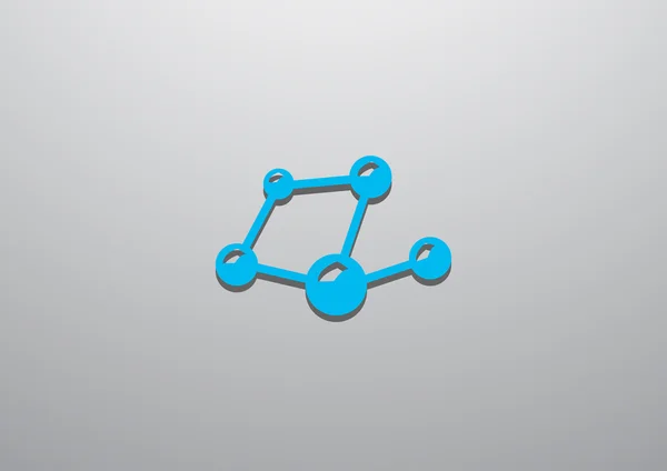 Molekylära sammansatta spindelväv ikonen — Stock vektor