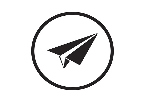 Paper plane simpe web icon — Stock Vector