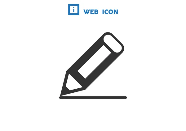 Desenho lápis ícone web simples — Vetor de Stock