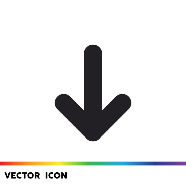 Arrow pointing down icon — Stock Vector