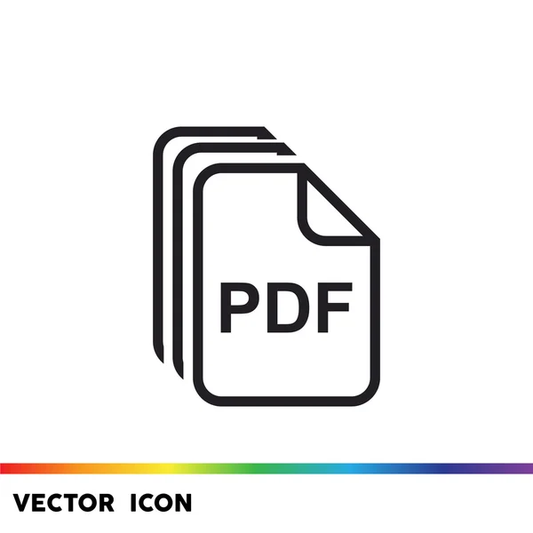 Dateien pdf einfaches Web-Symbol — Stockvektor