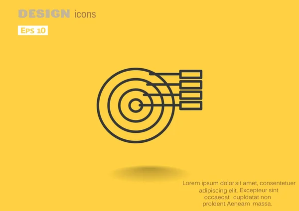 Ícone de web infográfico arredondado simples — Vetor de Stock