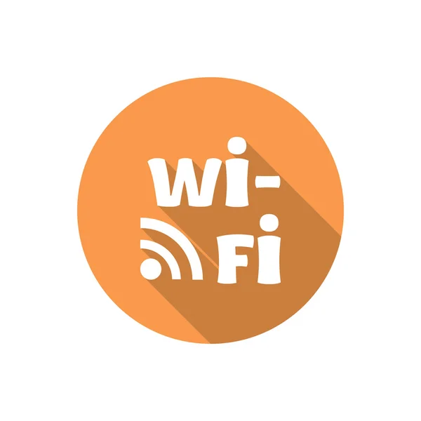 Inscrição Wi-Fi com ícone de ondas — Vetor de Stock