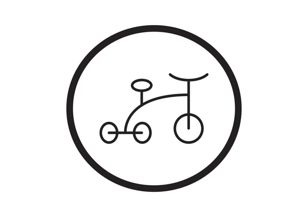 Baby tricycle simple icon — Stock Vector