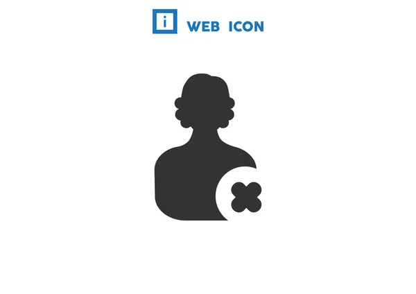 Web icon of delete friend contact — Stock Vector
