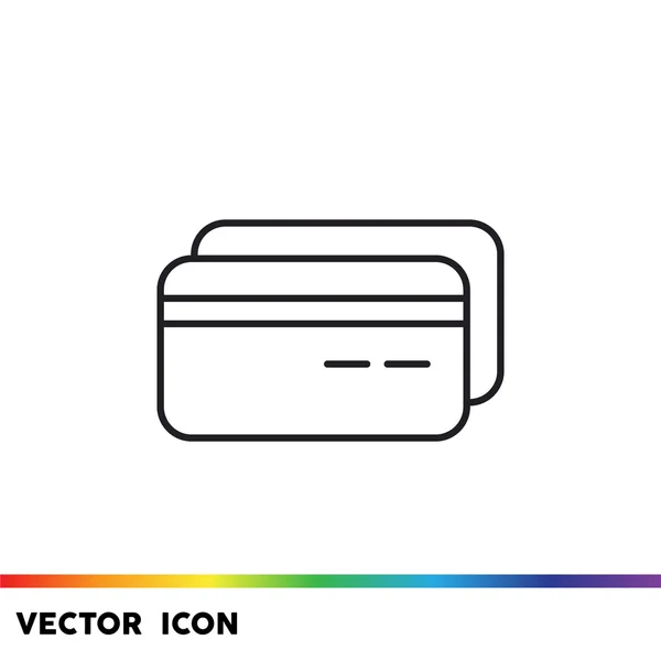 플라스틱 카드 간단한 웹 아이콘 — 스톡 벡터