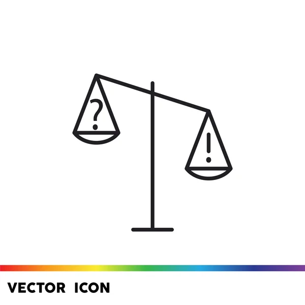 Skalor för rättvisa enkel web icon — Stock vektor