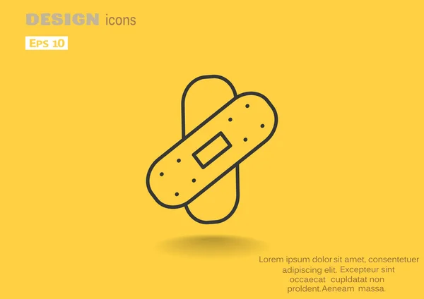 绷带石膏简单 web 图标 — 图库矢量图片