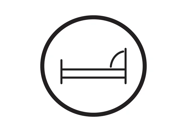 病院ベッドのシンプルなアイコン — ストックベクタ