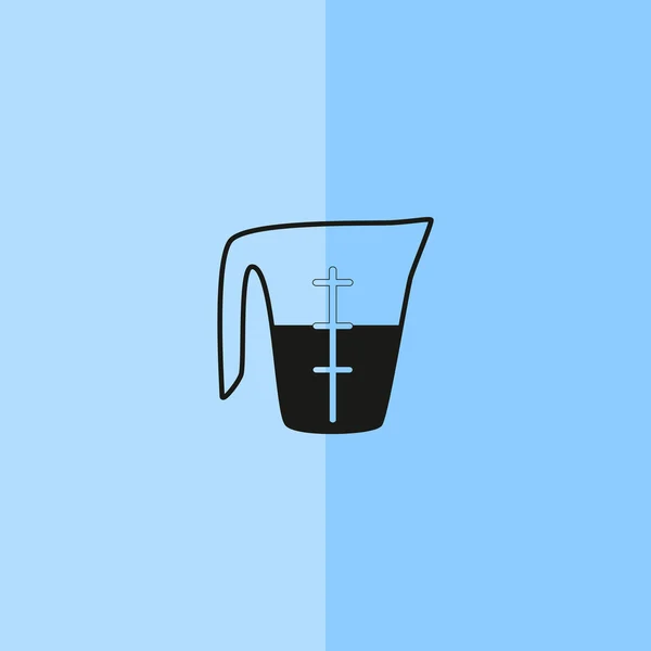 Mätglaset med flytande ikonen — Stock vektor