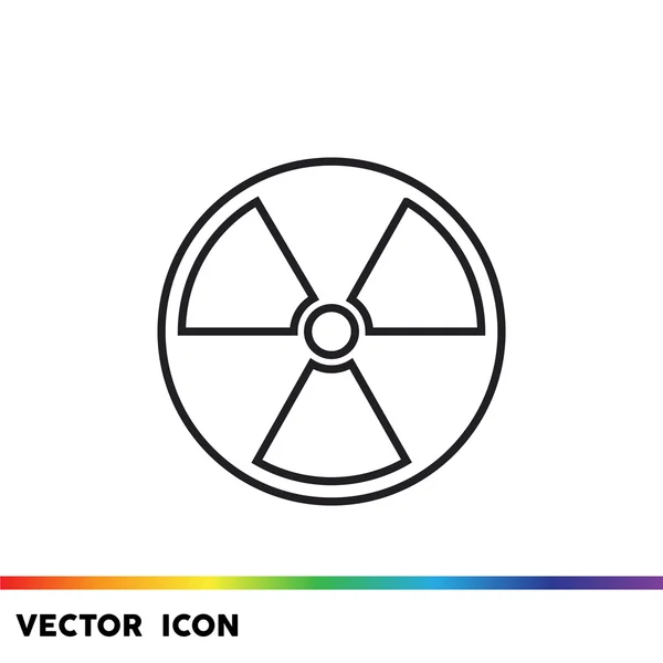Radyasyon sembolü web simgesi — Stok Vektör