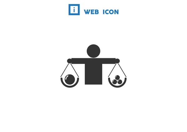 Escalas humanas icono web simple — Archivo Imágenes Vectoriales