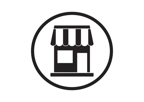 Signe de magasin contour simple — Image vectorielle