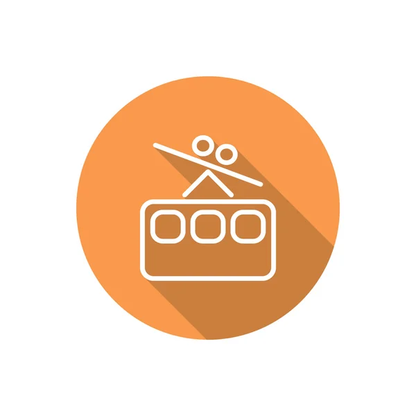 Funicular railway web icon — Stock Vector