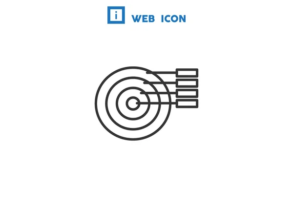 Simple rounded infographic web icon — Stock Vector