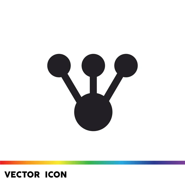 Ícone de web composto molecular — Vetor de Stock