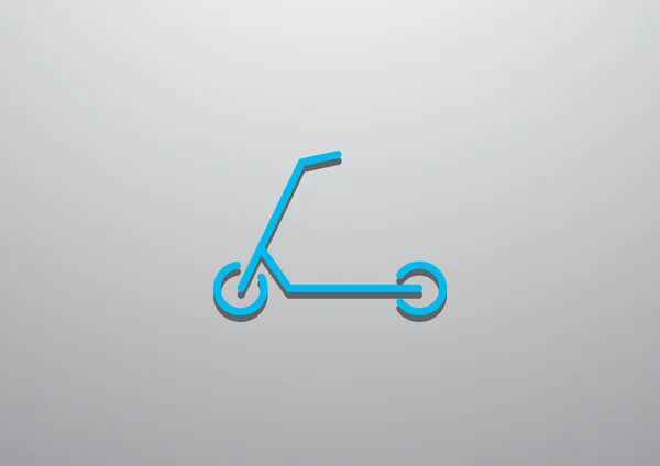 Scooter untuk ikon anak-anak - Stok Vektor