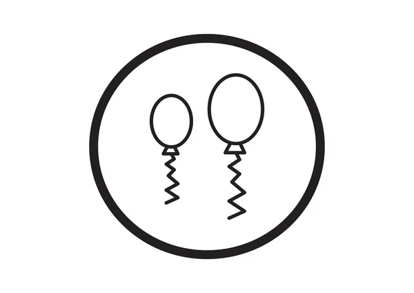 Icona semplice contorno palloncini — Vettoriale Stock