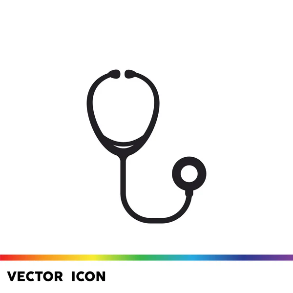Stethoscope simple icône web — Image vectorielle