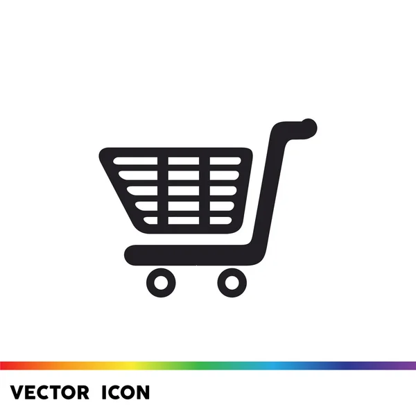 Carrito de compras icono web simple — Vector de stock