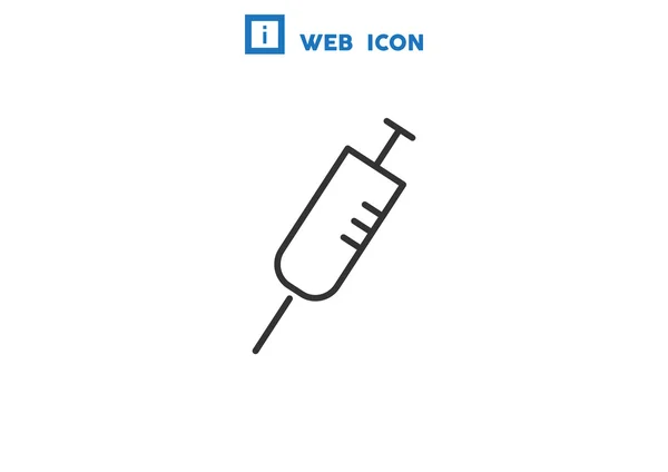 Simple syringe web icon — Stock Vector