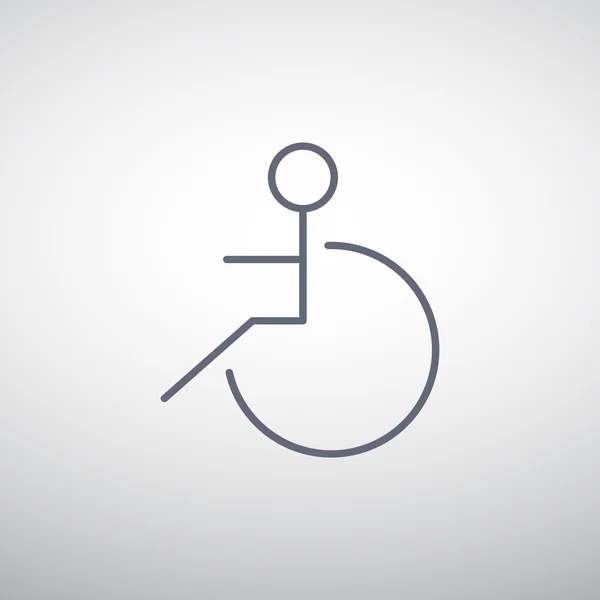 장애인 휠체어 아이콘 — 스톡 벡터