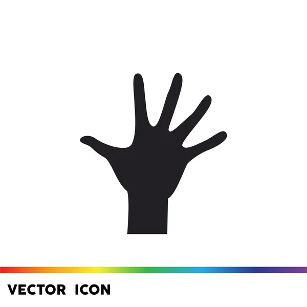 Öppen handflata spindelväv ikonen — Stock vektor