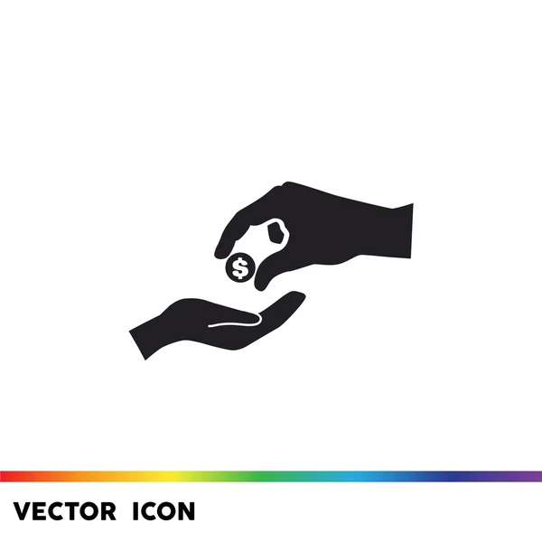 Donner aumônes schéma vectoriel illustration — Image vectorielle