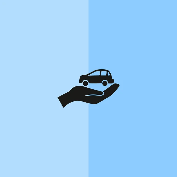 Icono del concepto de protección del coche — Vector de stock