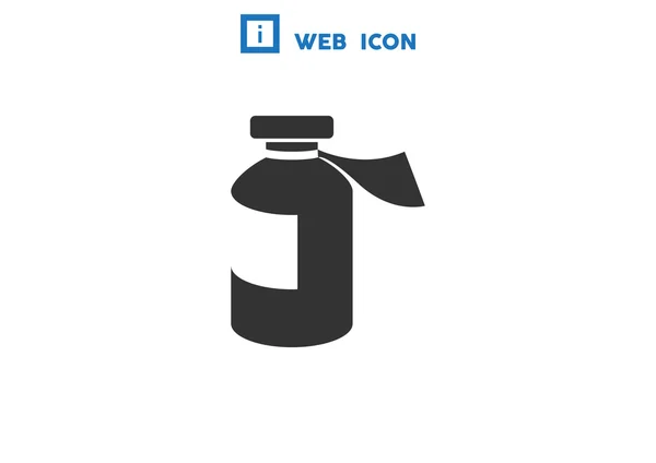 Medycyna butelka ikona sieci web — Wektor stockowy