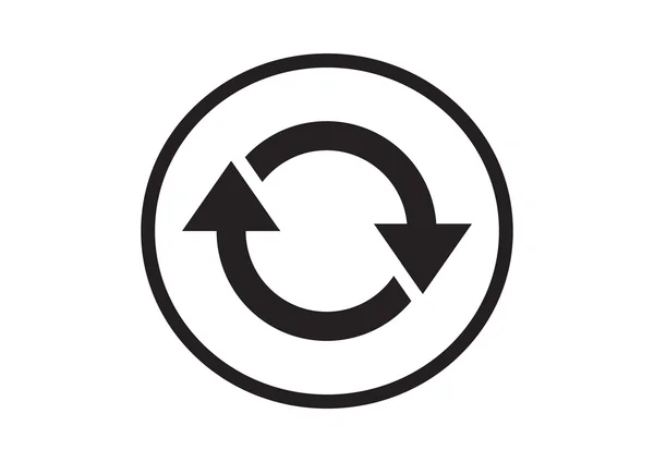 Lingkaran dengan ikon web panah - Stok Vektor
