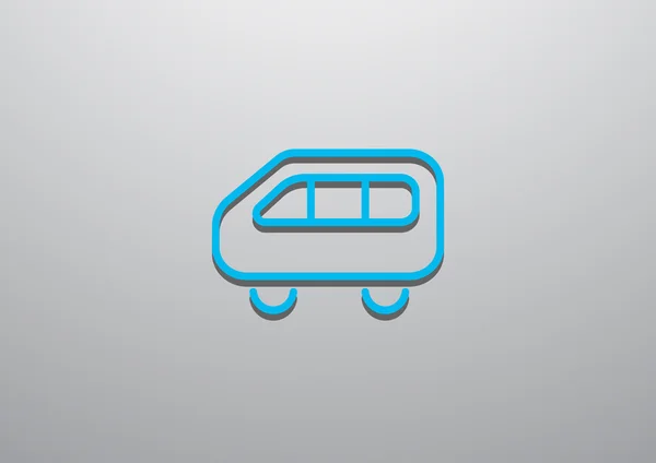 シンプルなバス web アイコン — ストックベクタ