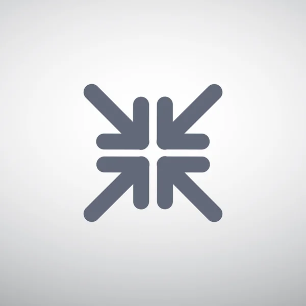 Arrows point in center icon — Stock Vector