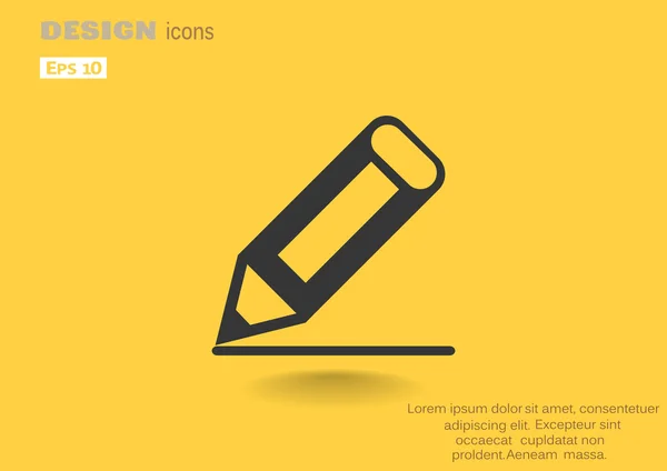 Dibujo lápiz simple icono web — Archivo Imágenes Vectoriales