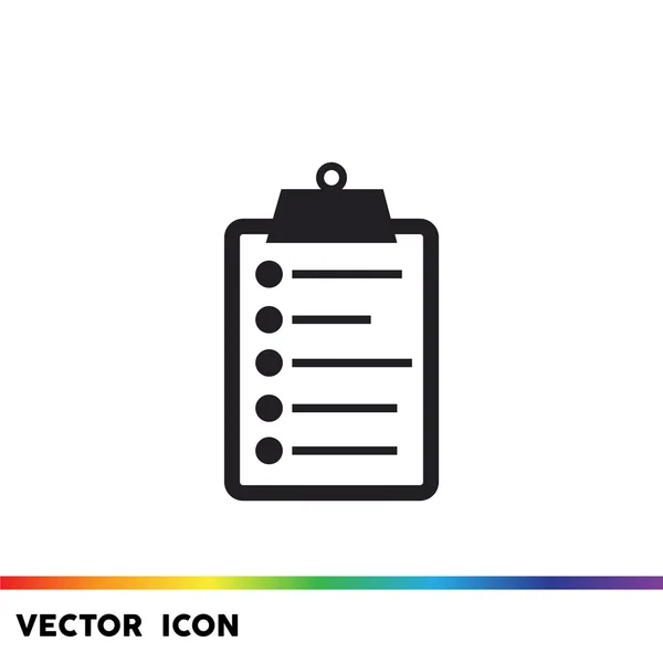 Elenco negli appunti semplice icona — Vettoriale Stock