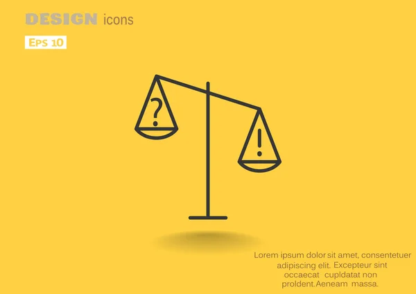 Escalas de justicia icono web simple — Archivo Imágenes Vectoriales