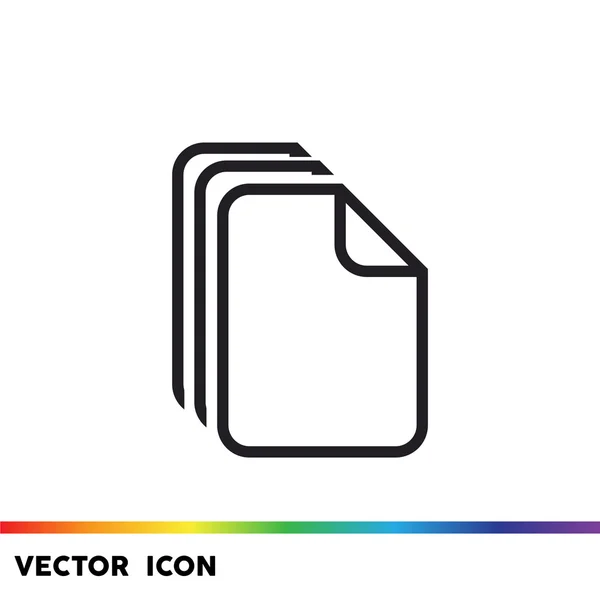 Ficheros o papeles icono web — Vector de stock