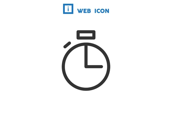 Eenvoudige stopwatch web pictogram — Stockvector