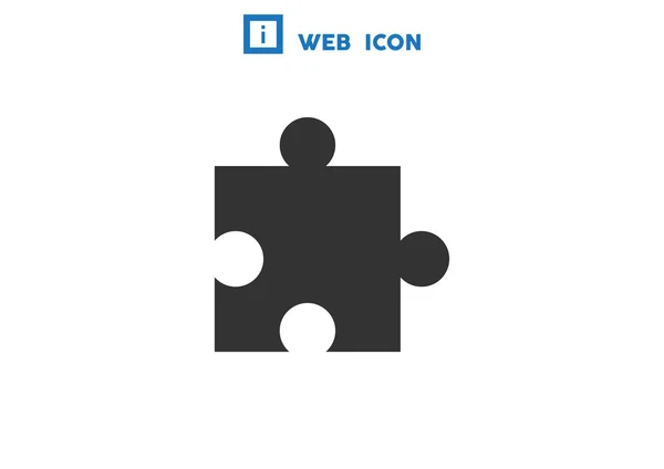Puzzle élément simple icône web — Image vectorielle