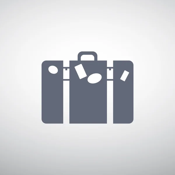 Maleta turística icono web simple — Vector de stock