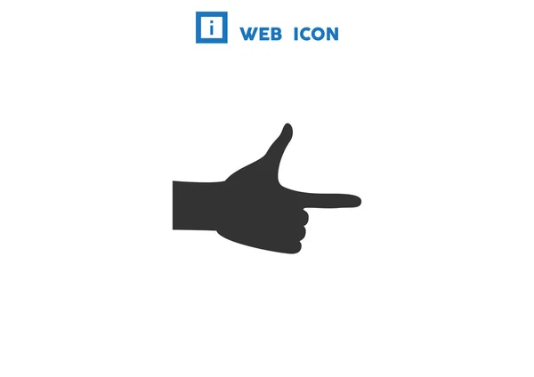 Hand pointing with straight finger — Stock Vector