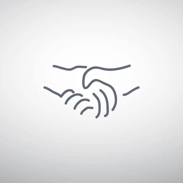 Poignée de main icône web simple — Image vectorielle
