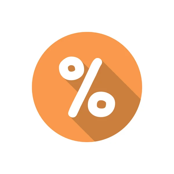 Eenvoudige procentsymbool pictogram — Stockvector