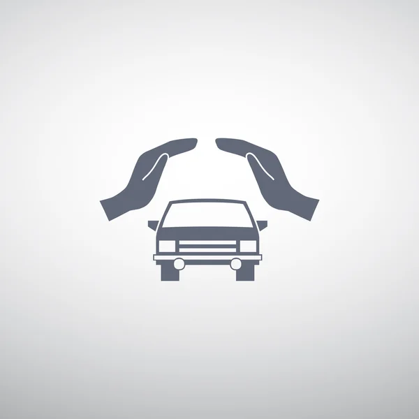Autó biztosítási pókháló ikon — Stock Vector