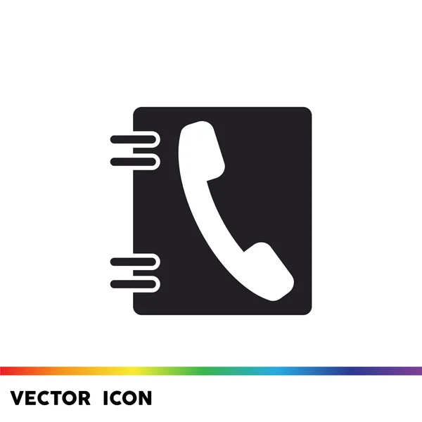 Contacten web telefoonpictogram — Stockvector