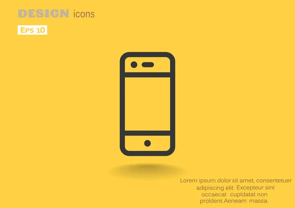 Eenvoudige smartphone web pictogram — Stockvector