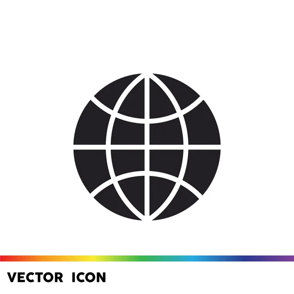 Egyszerű globe pókháló ikon — Stock Vector