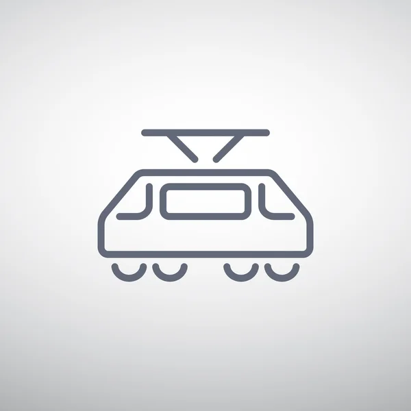 Basit tramvay web simgesi — Stok Vektör