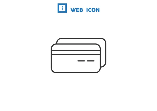 Пластикові картки проста веб-іконка — стоковий вектор