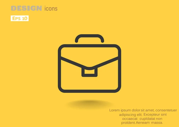 Simple icono web maletín — Archivo Imágenes Vectoriales